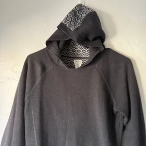 Aspen‎ Women's Charcoal Gray Fair Isle Pattern Hoodie Sweatshirt Size S Outdoor thumbnail 2