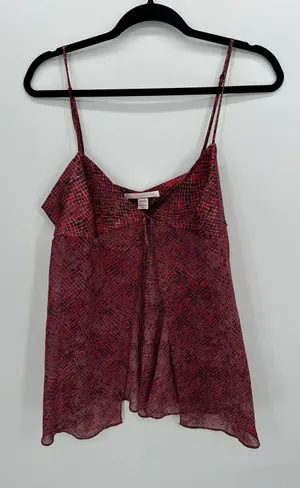 Victoria's Secret‎ Womens Red Satin Nightgown Sz L Red Sexy Lingerie Tie Open thumbnail 1