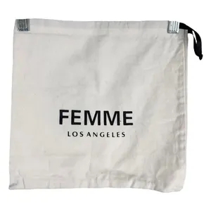Authentic Femme Los Angeles Dust Bag Drawstring‎ White 12x11 Solid 442 thumbnail 1