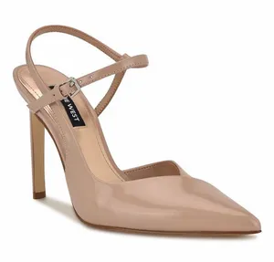 Nine West Franka Nude Patent Pointed Toe Stiletto Pumps 8.5M $95.99 thumbnail 1