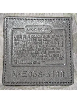 Coach 5138 Black Leather Large Tote Purse thumbnail 2
