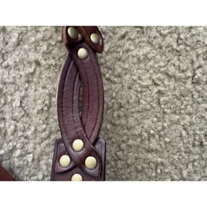 Fossil women's Brown Braided leather Belt Size M thumbnail 5
