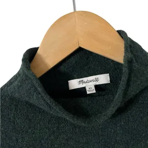 MADEWELL Cozy Evercrest Green Merino Wool Sweater Top thumbnail 7
