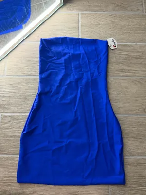 Strapless candyland blue extra mini Bodycon Dress Size undefined thumbnail 6