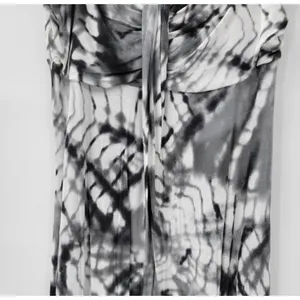 Hula Honey Womens Dress Medium Gray White Tie Dye Strapless Maxi Summer Beach thumbnail 5