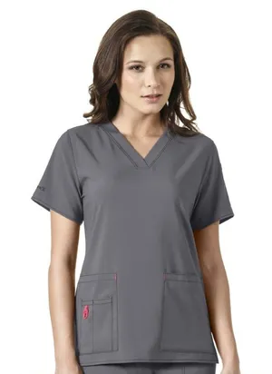 Carhartt Force Cross-Flex‎ Scrub Top Size S Grey V-Neck Medical Uniform C12110 thumbnail 1