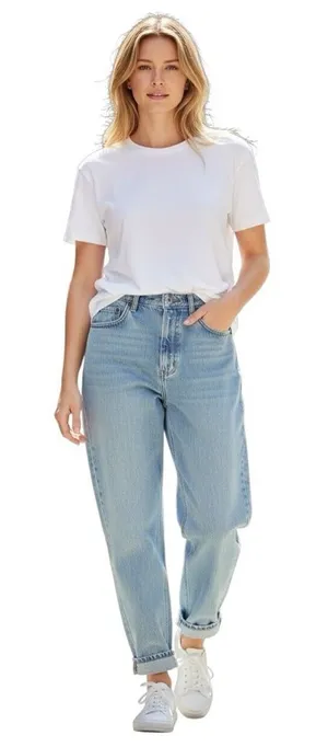 VTG Gap Blue Jeans No. 9 Reverse Fit RVS Sz 10/34 Light Wash High Rise Baggy Fit thumbnail 1