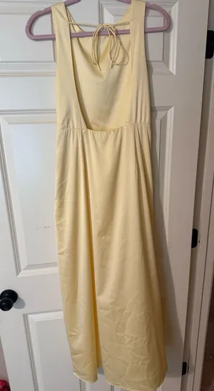 Abercrombie Draped Skirt Maxi Dress Yellow thumbnail 3