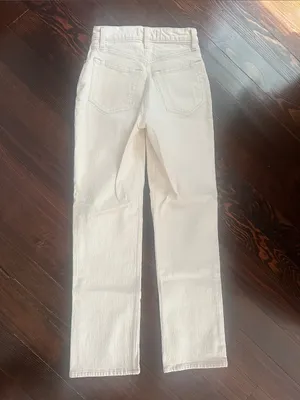 Abercrombie & Fitch White Straight Leg Women's Jeans thumbnail 7