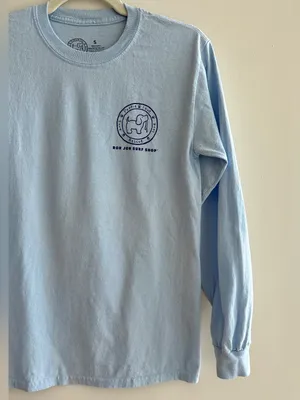 Puppie Love - Ron Jon Surf Shop Blue Long Sleeve T-Shirt, Size Small thumbnail 3