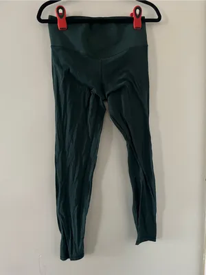 Offline by Aerie Dark Forest Green High Waisted Leggings Large Crossover thumbnail 4