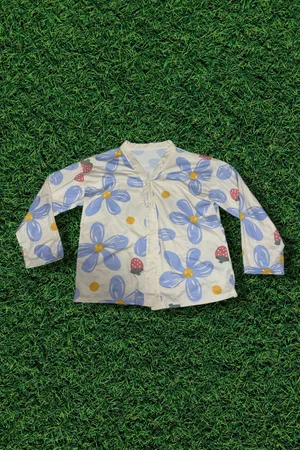 Womens Floral Pajamas Blue Size XL thumbnail 2