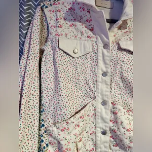 Blank NYC | Floral Patchwork Denim Tucker Jacket, XS thumbnail 6
