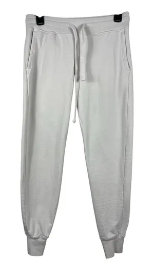 American Giant Jogger Sweatpants XS Off White Gray USA Made Drawstring Lounge thumbnail 1
