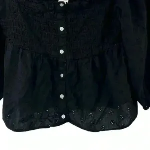 Passport Off-Shoulder Black Embroidered Blouse Size L‎ Boho Witchy Goth y2k thumbnail 4