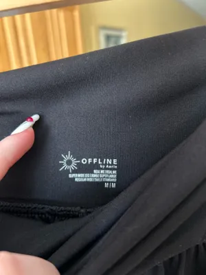 Aerie Real Me Fold Over Wide Leg Leggings thumbnail 2