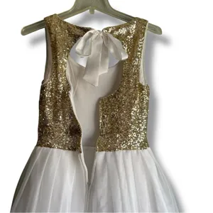 Windsor gold sequined tulle cocktail dress size 7 / 8 thumbnail 9