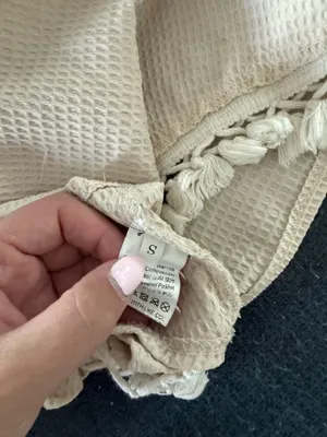 Strapless Cream Top Tan thumbnail 3