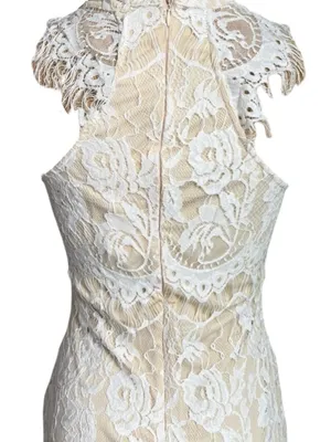 Bohemian Chic Ivory Lace Maxi Dress thumbnail 3