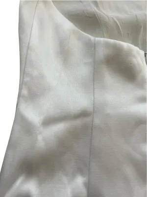 Reformation Women’s Anakin Satin Halter Neck Open Back White Mini Dress Size 4 thumbnail 11