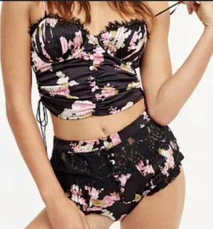 For Love & Lemons Skivvies Melrose Corset Crop Top – Size Small thumbnail 1