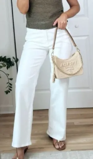 Madewell High Rise Stovepipe Straight Jeans White thumbnail 1