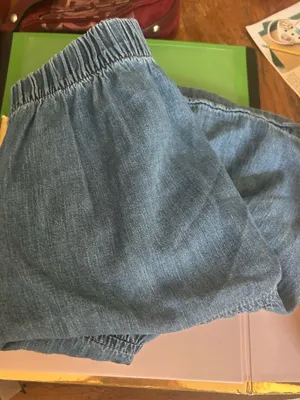 GAP Light Blue Chambray Tiered Pull-On Summer Skirt | Size Large thumbnail 10