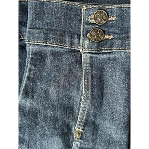 Vintage America Blues Denim Jacket Women's Size M Classic Blue Faux Side Pockets thumbnail 7