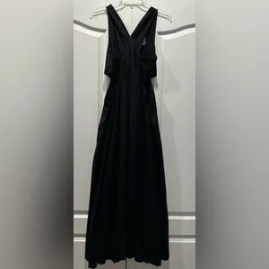 NWT Anthropologie Black‎ Side Cut Out Maxi Dress Medium thumbnail 3