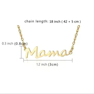 Rose gold toned Mama Necklace thumbnail 3