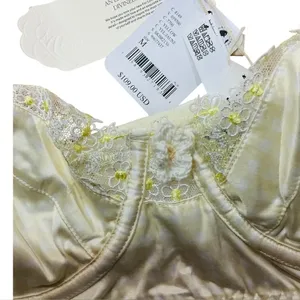 Free‎ People x For Love & Lemons Yellow Gingham Longline Bra Medium NWT thumbnail 4