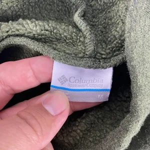 Columbia Pullover Womens Medium‎ Green Fleece Cowl Neck Sherpa Lined Long Sleeve thumbnail 3