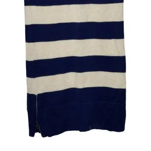 American Eagle‎ Sweater Dress Size Medium Navy Cream Striped With Nordic Pattern thumbnail 5