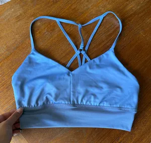Alo Women's Blue Strappy Bralette thumbnail 1