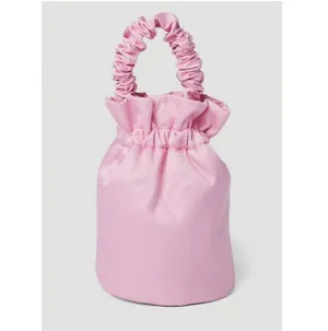 GANNI Pink Scrunchie Occasion Knot Top Handle Tote Bag Shoulder Drawstring Purse thumbnail 6