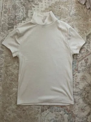 White Mock Neck thumbnail 1