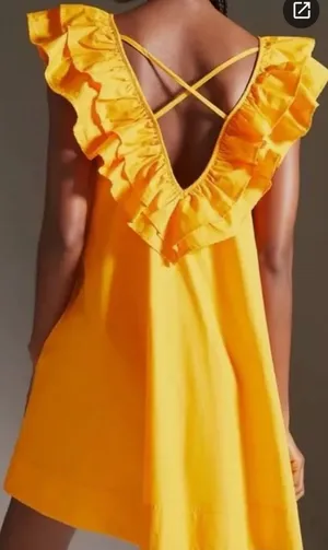 Maeve Anthropologie Ruffle Tunic Mini dress thumbnail 2