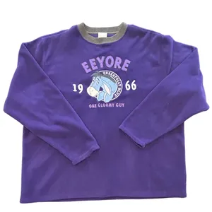 VTG 90s Disney Store Kidcore streetwear emo exclusive Eeyore fleece crewneck LG thumbnail 1