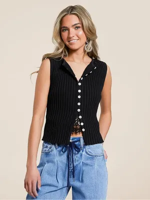 Free People Tilly Vest - Black thumbnail 2