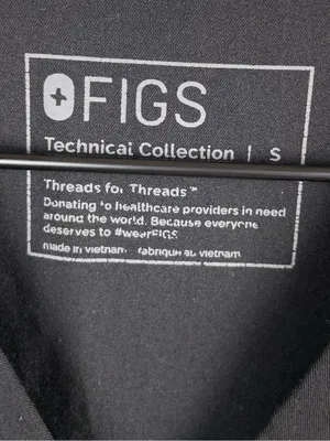 Figs Catarina One Pocket Nursing Scrub Top Black Women's Size Small FW1000 thumbnail 5