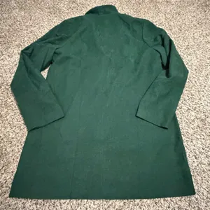 Andree by Unit Womens Forest Green Faux Suede Long Blazer Coat Jacket Large thumbnail 5