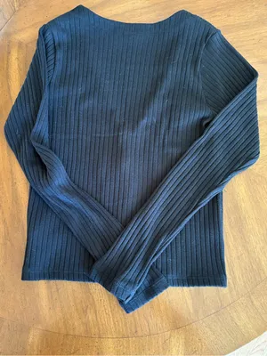 Old Navy Black Ribbed Top thumbnail 5