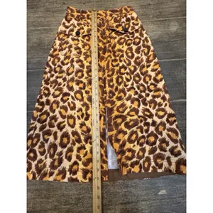 Kate Spade Panthera Canvas Midi Skirt Pockets‎ Linen Cotton Giraffe Print $228 thumbnail 9