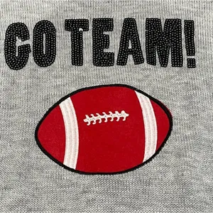 Poof New York NEW Go Team Knit Football Sweatshirt Women’s Small thumbnail 3