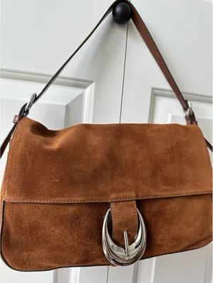 STAUD Harlow Medium Bag Tabac Suede thumbnail 5