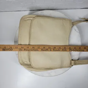Vintage Fossil Crossbody Bag #75082 Medium Cream Soft Leather Adjustable Strap thumbnail 15