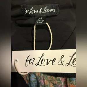 NWT For Love & Lemons Brittany Floral Sheer Ruffled MIDI Balloon Sleeve Dress XS thumbnail 7
