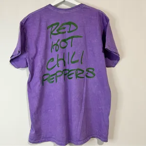 Red Hot Chili Peppers Unisex Smeared Lipstick Graphic T-Shirt Purple Size XL New thumbnail 8