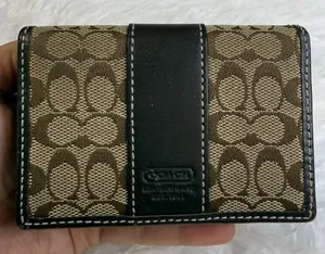 y2k Coach Brown Card Holder Wallet thumbnail 1