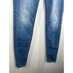 American Eagle Super Stretch X Hi-Rise Blue Denim Jeggings‎ Women's Size 0 Long thumbnail 3